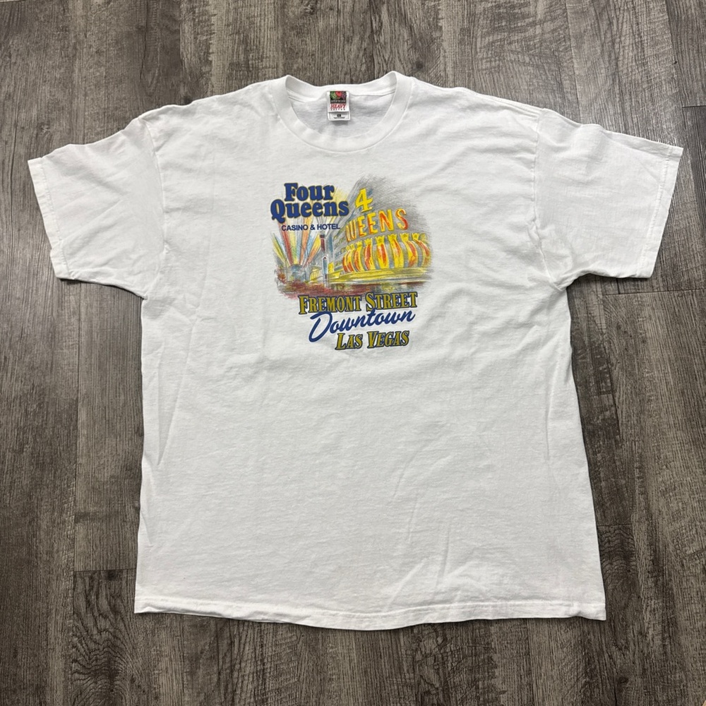 Vintage Four Queens T Shirt Fremont Street Las Vegas Casino Hotel